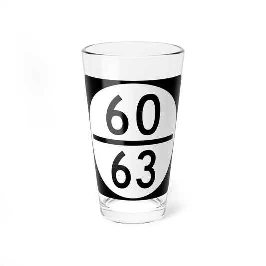 Circle sign 60-63 (Virginia) (Road Sign) Pint Glass 16oz 16oz - Go Mug Yourself
