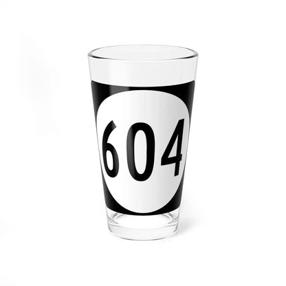 Circle sign 604 Virginia (Virginia) (Road Sign) Pint Glass 16oz 16oz - Go Mug Yourself