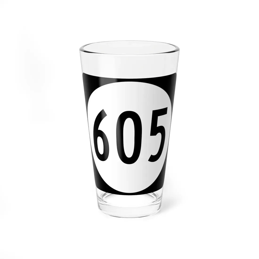 Circle sign 605 Virginia (Virginia) (Road Sign) Pint Glass 16oz 16oz - Go Mug Yourself