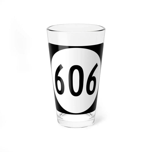 Circle sign 606 Virginia (Virginia) (Road Sign) Pint Glass 16oz 16oz - Go Mug Yourself
