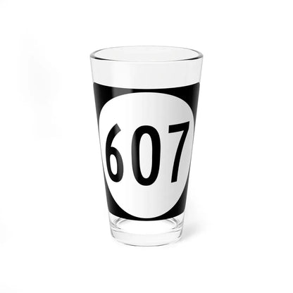 Circle sign 607 Virginia (Virginia) (Road Sign) Pint Glass 16oz 16oz - Go Mug Yourself