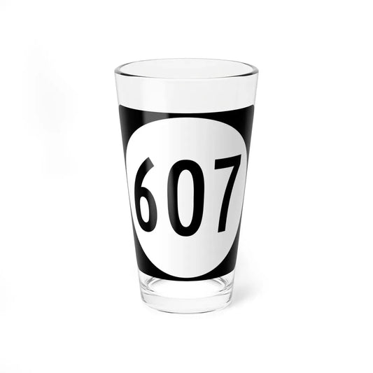 Circle sign 607 Virginia (Virginia) (Road Sign) Pint Glass 16oz 16oz - Go Mug Yourself