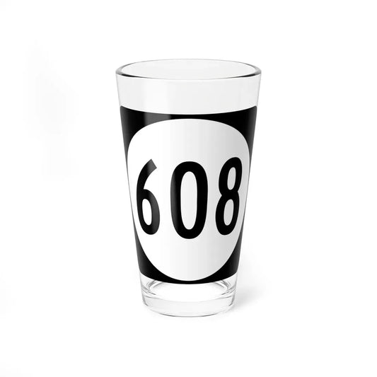 Circle sign 608 Virginia (Virginia) (Road Sign) Pint Glass 16oz 16oz - Go Mug Yourself