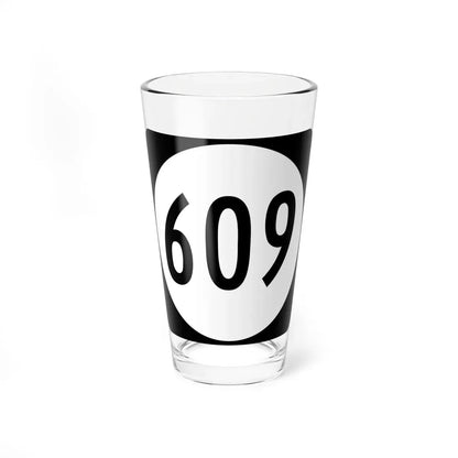 Circle sign 609 Virginia (Virginia) (Road Sign) Pint Glass 16oz 16oz - Go Mug Yourself