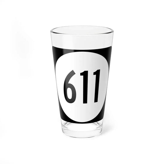 Circle sign 611 Virginia (Virginia) (Road Sign) Pint Glass 16oz 16oz - Go Mug Yourself