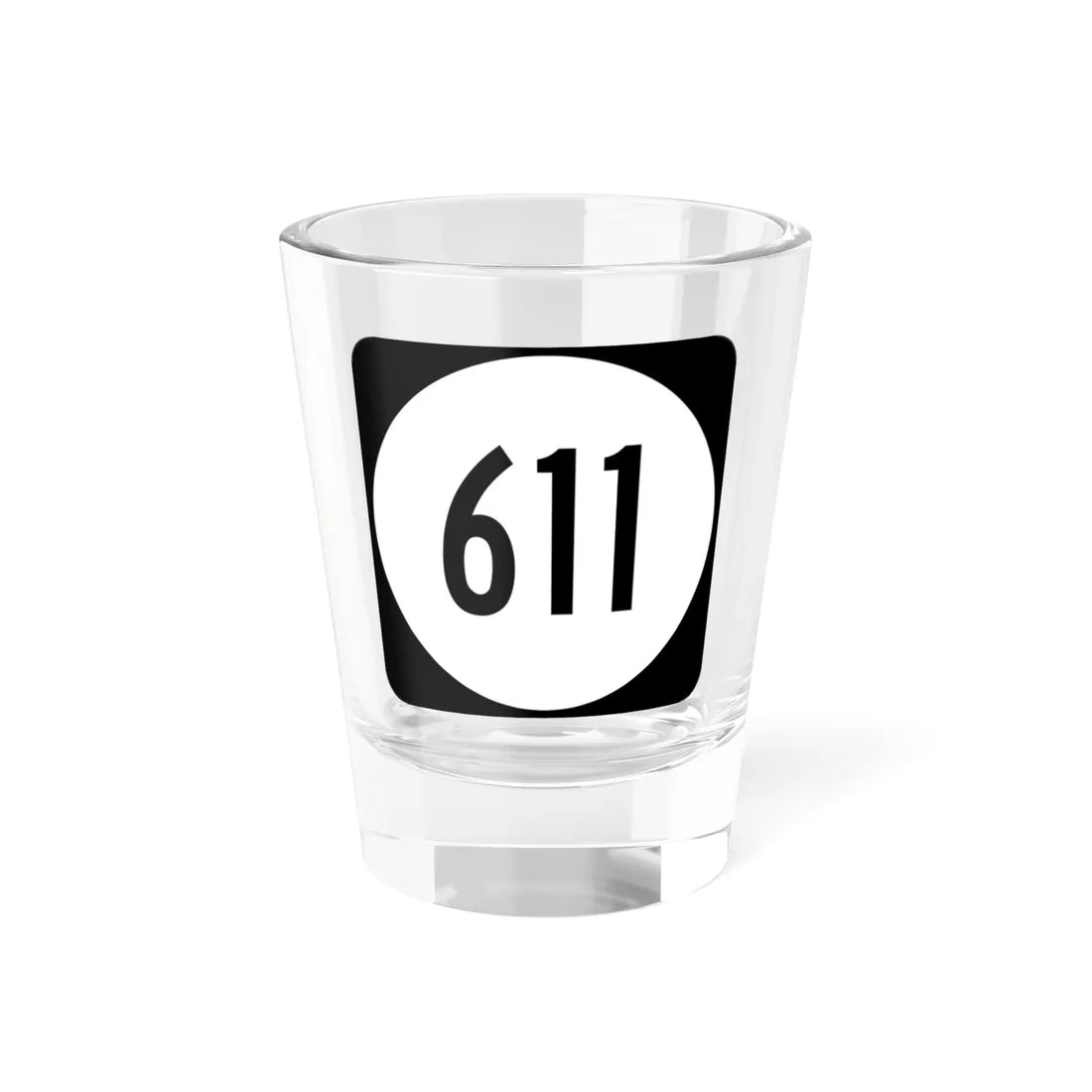 Circle sign 611 Virginia (Virginia) (Road Sign) Shot Glass 1.5oz 1.5oz - Go Mug Yourself