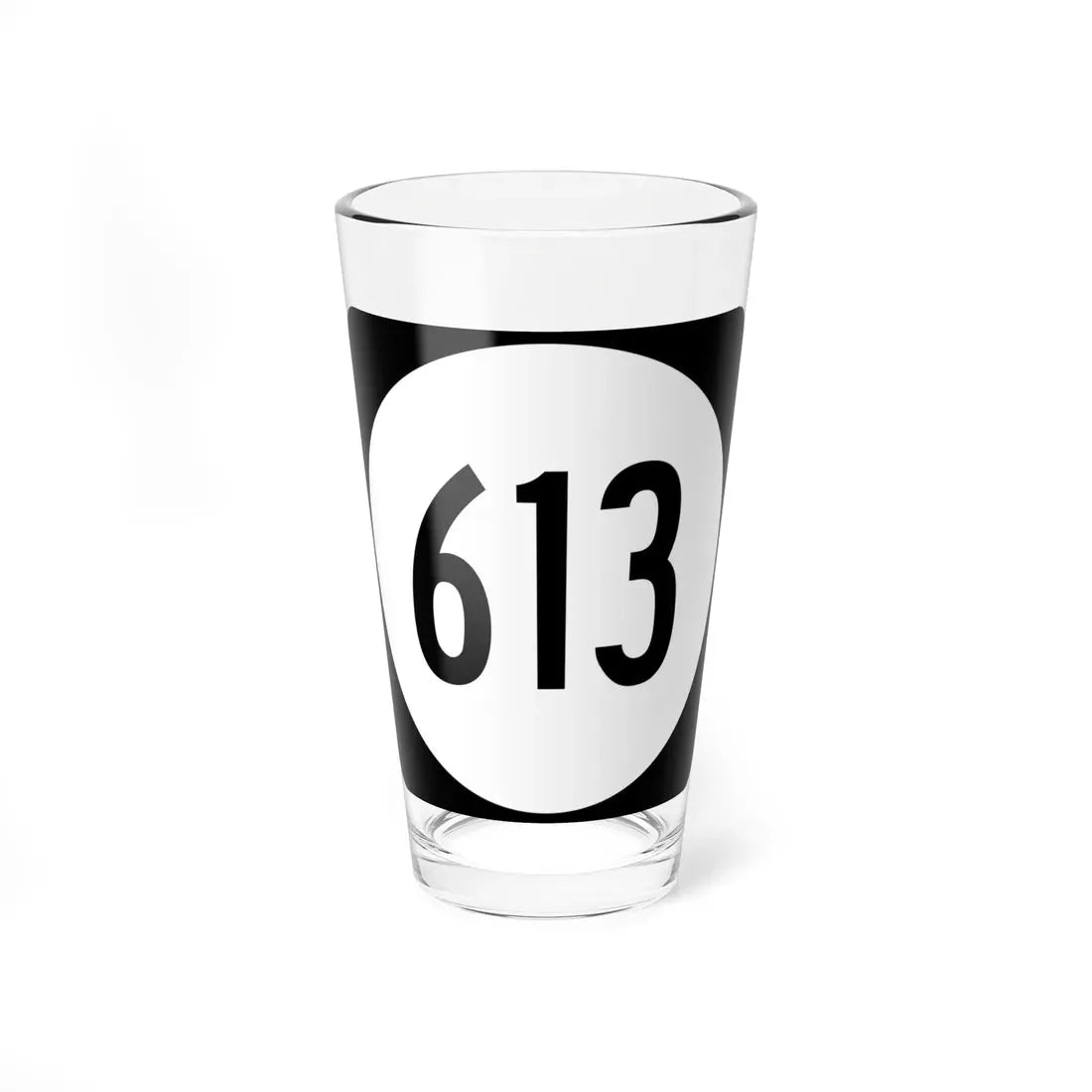 Circle sign 613 Virginia (Virginia) (Road Sign) Pint Glass 16oz 16oz - Go Mug Yourself