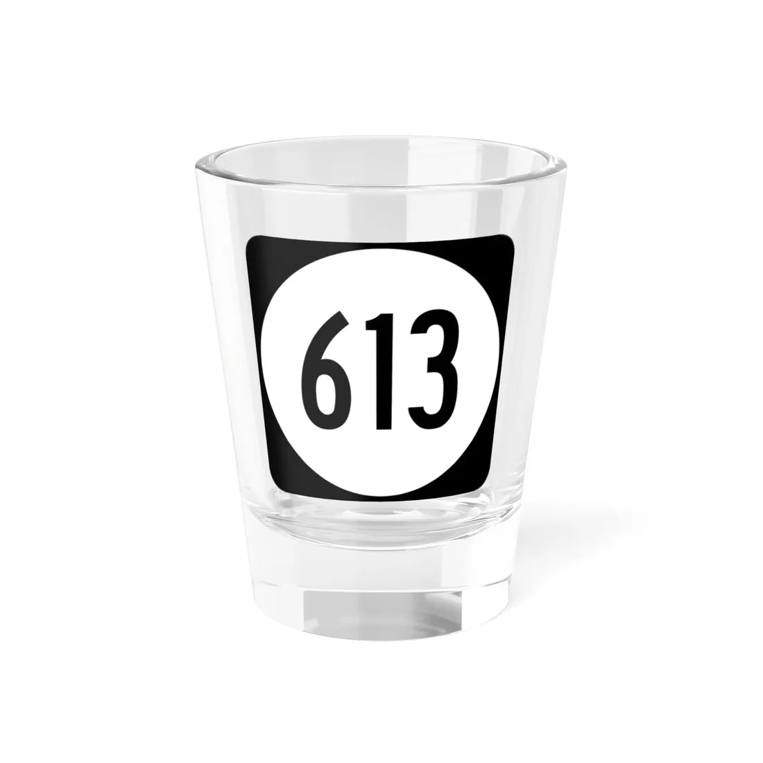Circle sign 613 Virginia (Virginia) (Road Sign) Shot Glass 1.5oz 1.5oz - Go Mug Yourself
