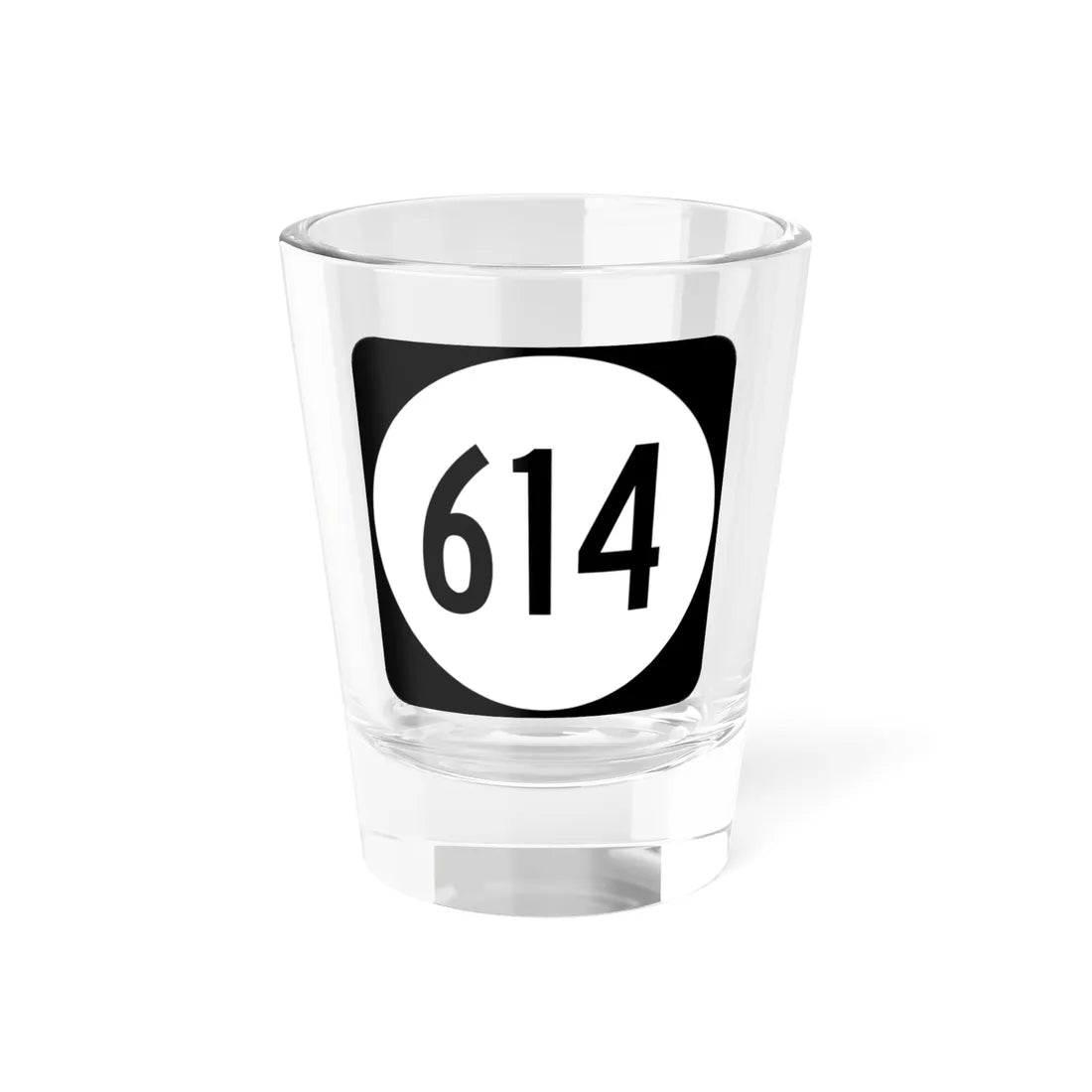 Circle sign 614 Virginia (Virginia) (Road Sign) Shot Glass 1.5oz 1.5oz - Go Mug Yourself