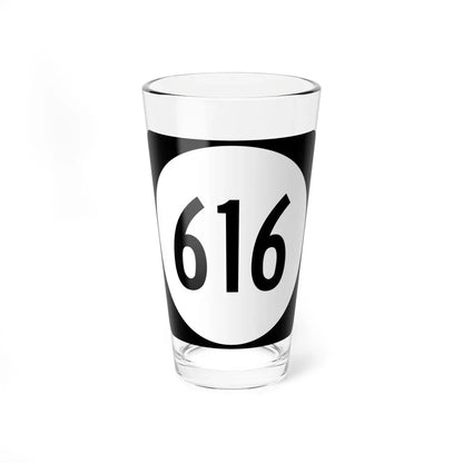 Circle sign 616 Virginia (Virginia) (Road Sign) Pint Glass 16oz 16oz - Go Mug Yourself