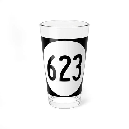Circle sign 623 Virginia (Virginia) (Road Sign) Pint Glass 16oz 16oz - Go Mug Yourself