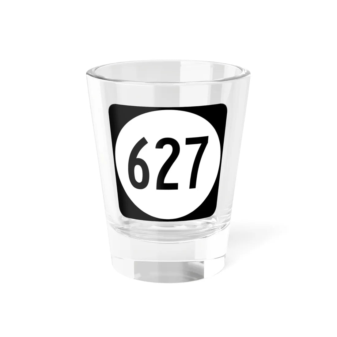 Circle sign 627 Virginia (Virginia) (Road Sign) Shot Glass 1.5oz 1.5oz - Go Mug Yourself