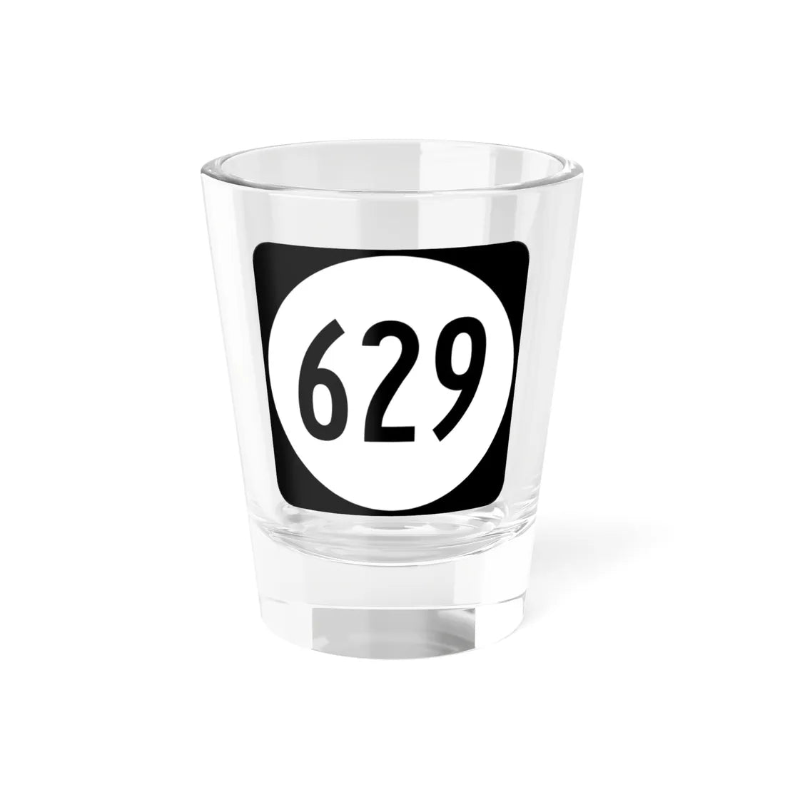 Circle sign 629 Virginia (Virginia) (Road Sign) Shot Glass 1.5oz 1.5oz - Go Mug Yourself