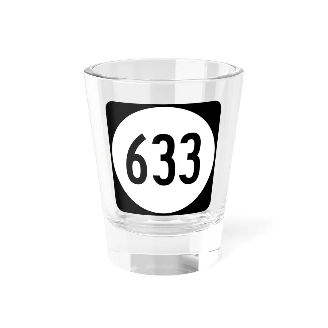 Circle sign 633 Virginia (Virginia) (Road Sign) Shot Glass 1.5oz 1.5oz - Go Mug Yourself