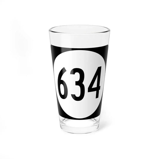 Circle sign 634 Virginia (Virginia) (Road Sign) Pint Glass 16oz 16oz - Go Mug Yourself