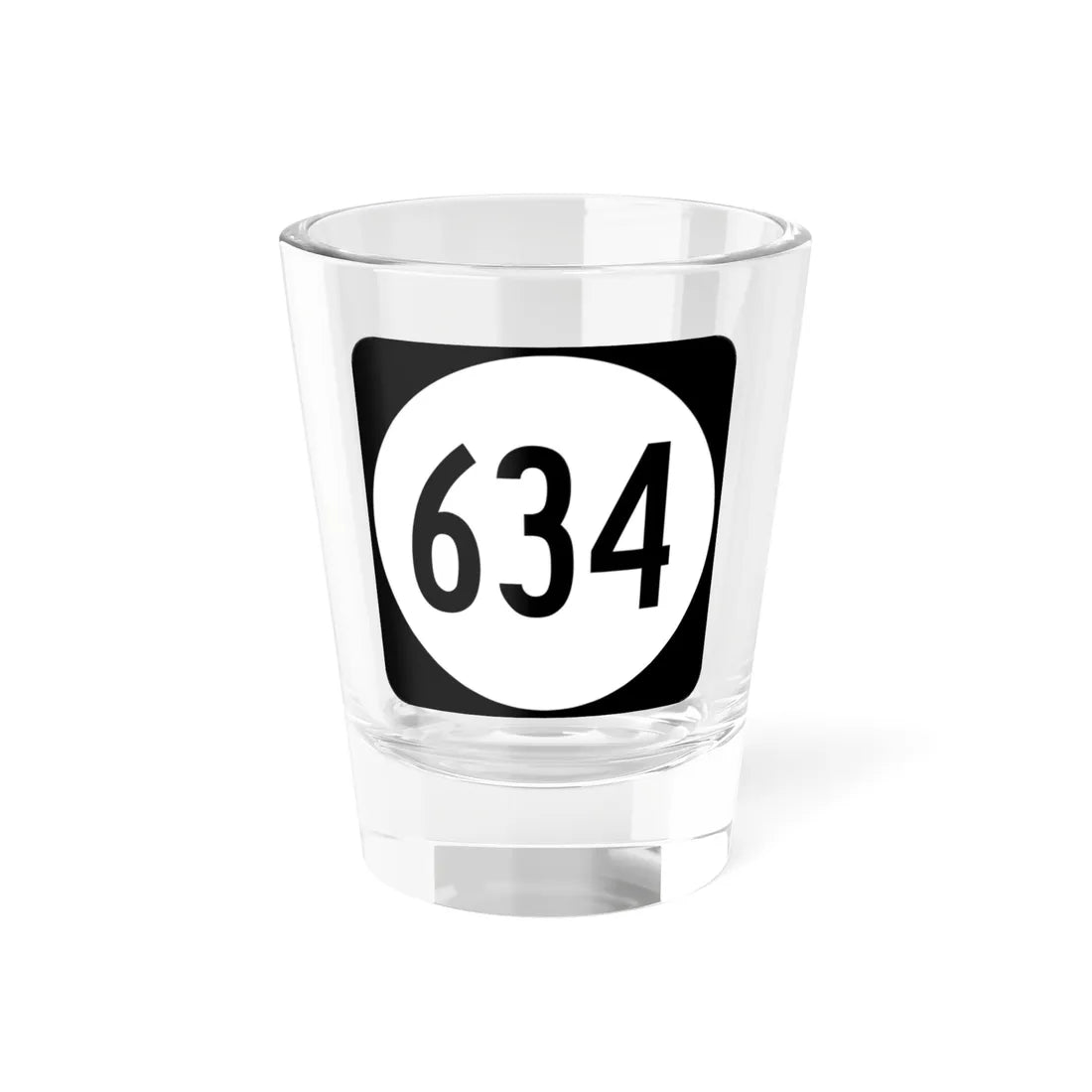 Circle sign 634 Virginia (Virginia) (Road Sign) Shot Glass 1.5oz 1.5oz - Go Mug Yourself