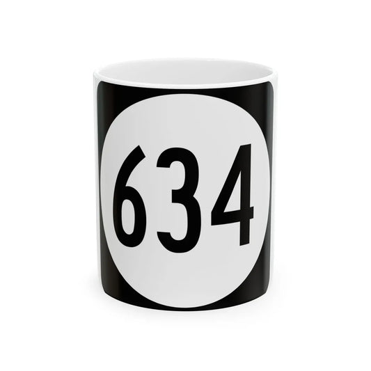 Circle sign 634 Virginia (Virginia) (Road Sign) White Coffee Mug 11oz - Go Mug Yourself