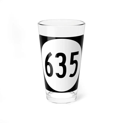Circle sign 635 Virginia (Virginia) (Road Sign) Pint Glass 16oz 16oz - Go Mug Yourself