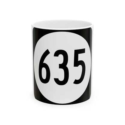 Circle sign 635 Virginia (Virginia) (Road Sign) White Coffee Mug 11oz - Go Mug Yourself