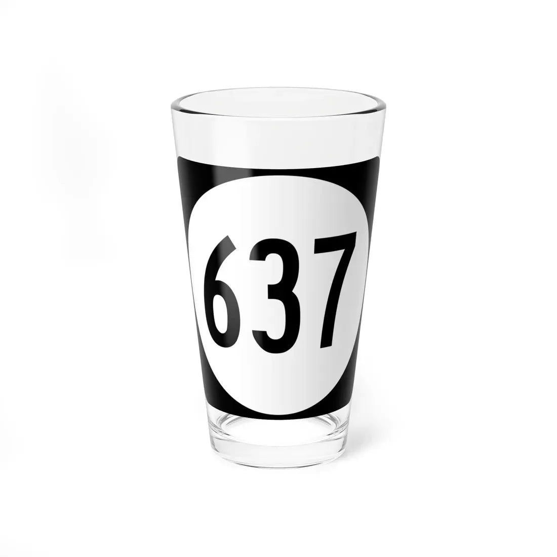 Circle sign 637 Virginia (Virginia) (Road Sign) Pint Glass 16oz 16oz - Go Mug Yourself