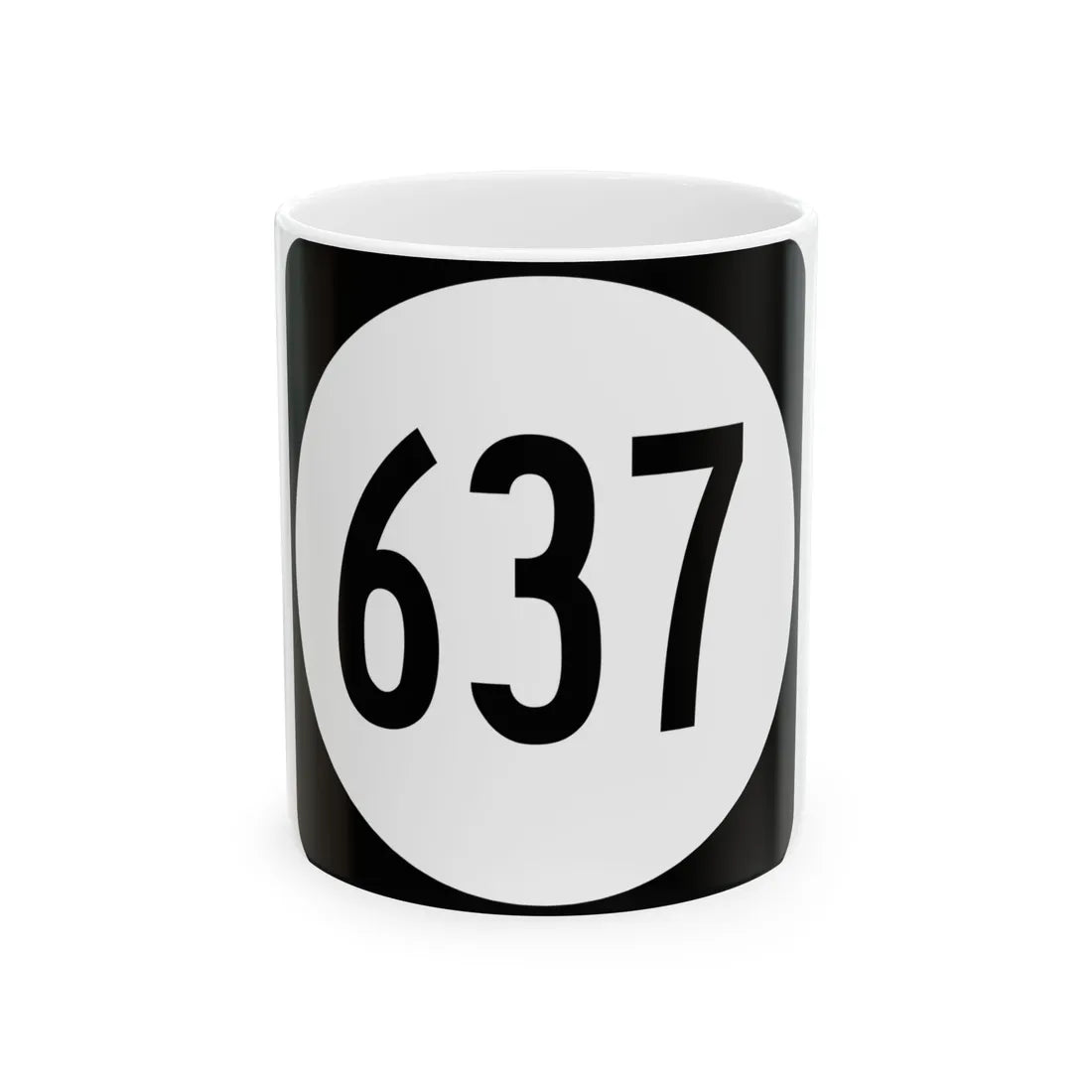 Circle sign 637 Virginia (Virginia) (Road Sign) White Coffee Mug 11oz - Go Mug Yourself