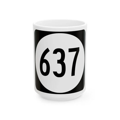 Circle sign 637 Virginia (Virginia) (Road Sign) White Coffee Mug 15oz - Go Mug Yourself