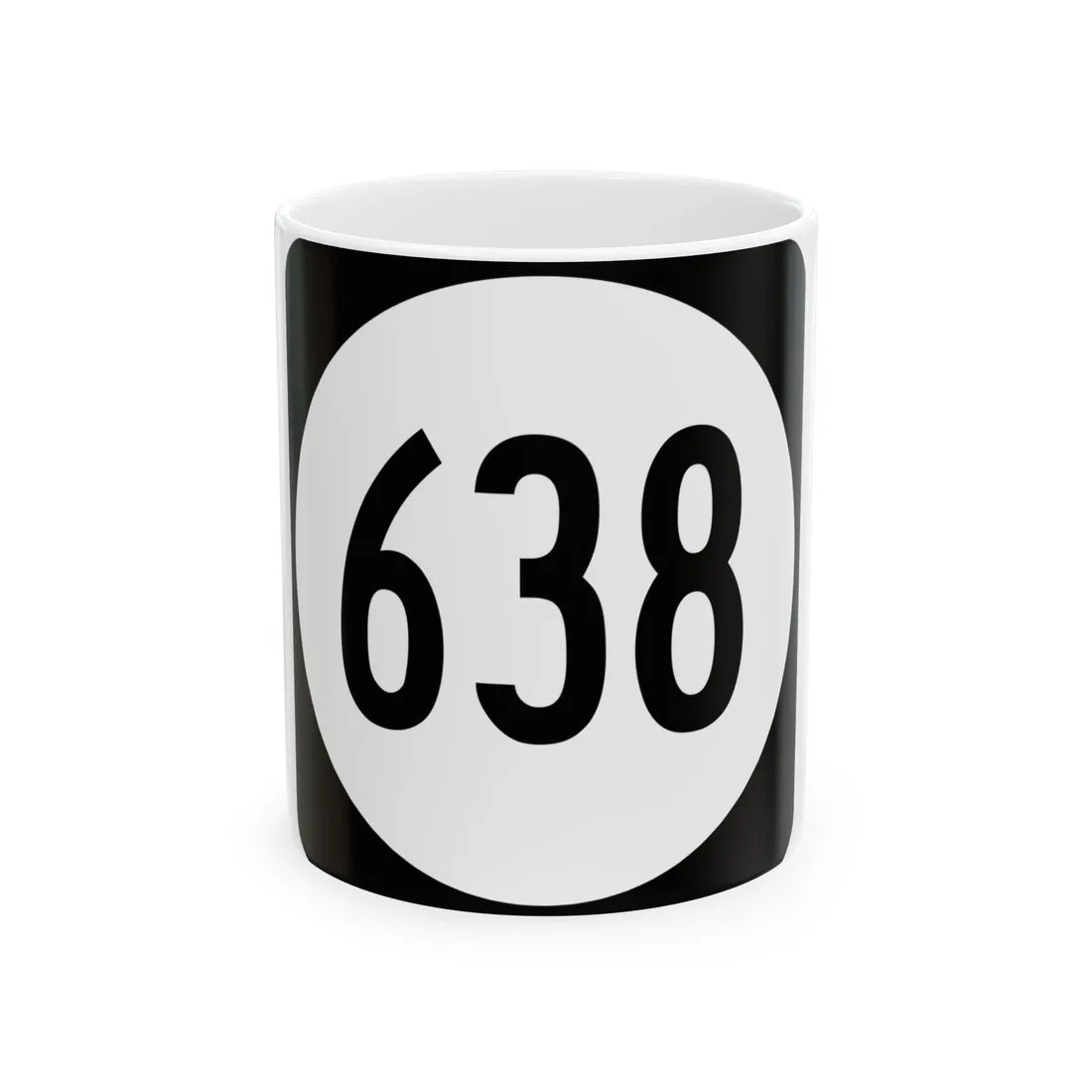 Circle sign 638 Virginia (Virginia) (Road Sign) White Coffee Mug 11oz - Go Mug Yourself