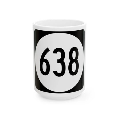 Circle sign 638 Virginia (Virginia) (Road Sign) White Coffee Mug 15oz - Go Mug Yourself