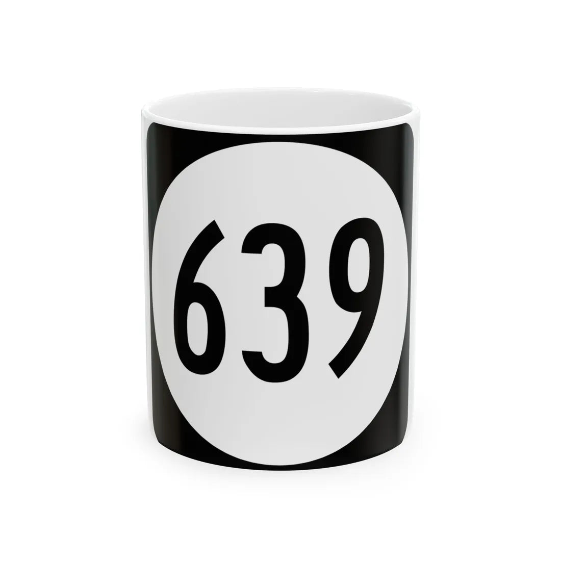 Circle sign 639 Virginia (Virginia) (Road Sign) White Coffee Mug 11oz - Go Mug Yourself