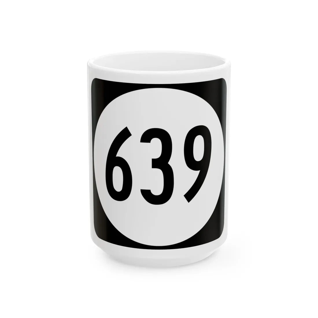 Circle sign 639 Virginia (Virginia) (Road Sign) White Coffee Mug 15oz - Go Mug Yourself