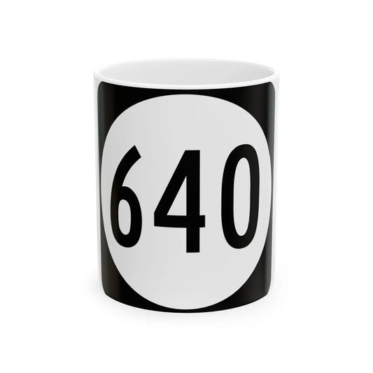 Circle sign 640 Virginia (Virginia) (Road Sign) White Coffee Mug 11oz - Go Mug Yourself