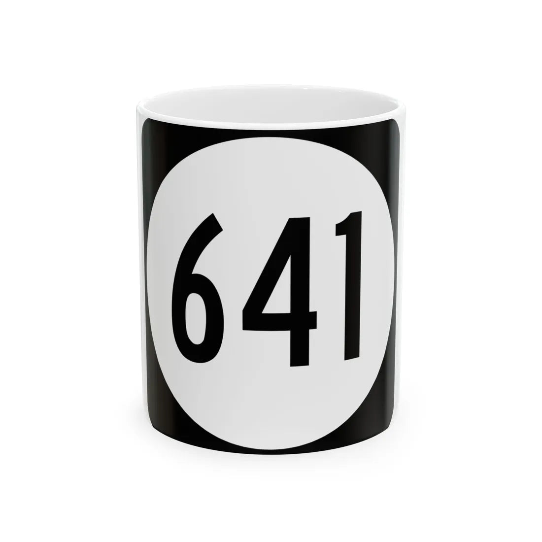 Circle sign 641 Virginia (Virginia) (Road Sign) White Coffee Mug 11oz - Go Mug Yourself
