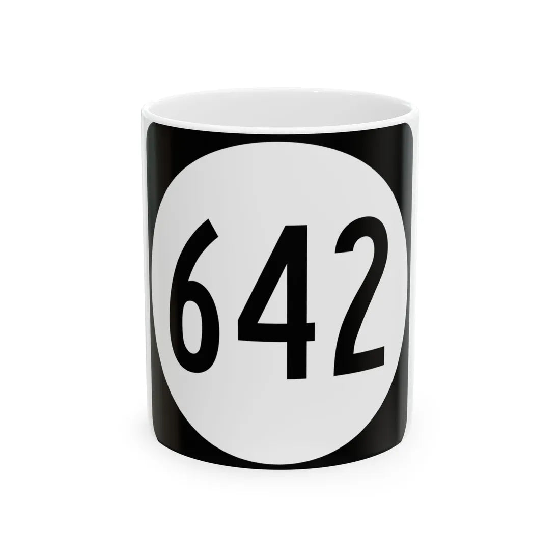 Circle sign 642 Virginia (Virginia) (Road Sign) White Coffee Mug 11oz - Go Mug Yourself