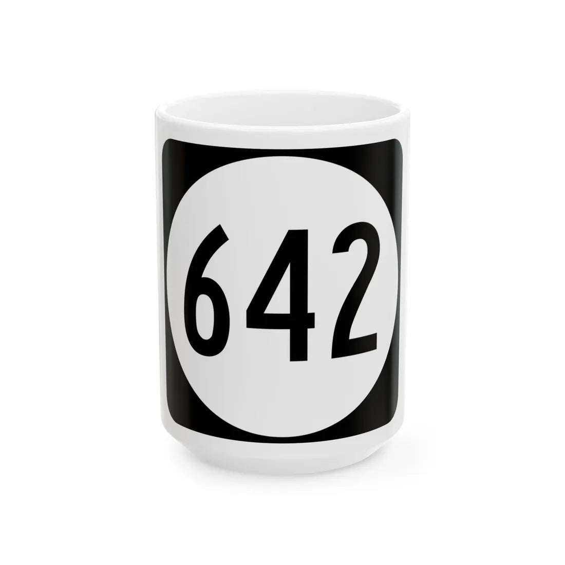 Circle sign 642 Virginia (Virginia) (Road Sign) White Coffee Mug 15oz - Go Mug Yourself
