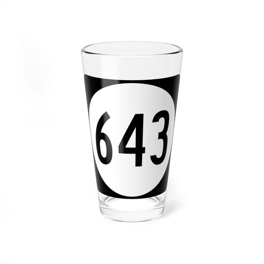 Circle sign 643 Virginia (Virginia) (Road Sign) Pint Glass 16oz 16oz - Go Mug Yourself