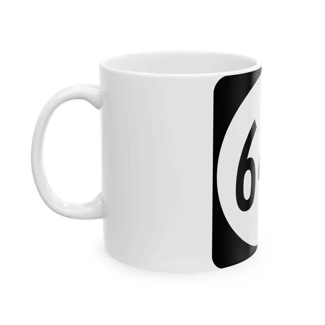 Circle sign 643 Virginia (Virginia) (Road Sign) White Coffee Mug - Go Mug Yourself