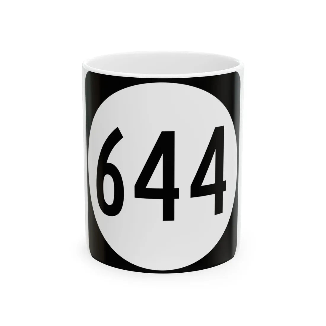 Circle sign 644 Virginia (Virginia) (Road Sign) White Coffee Mug 11oz - Go Mug Yourself