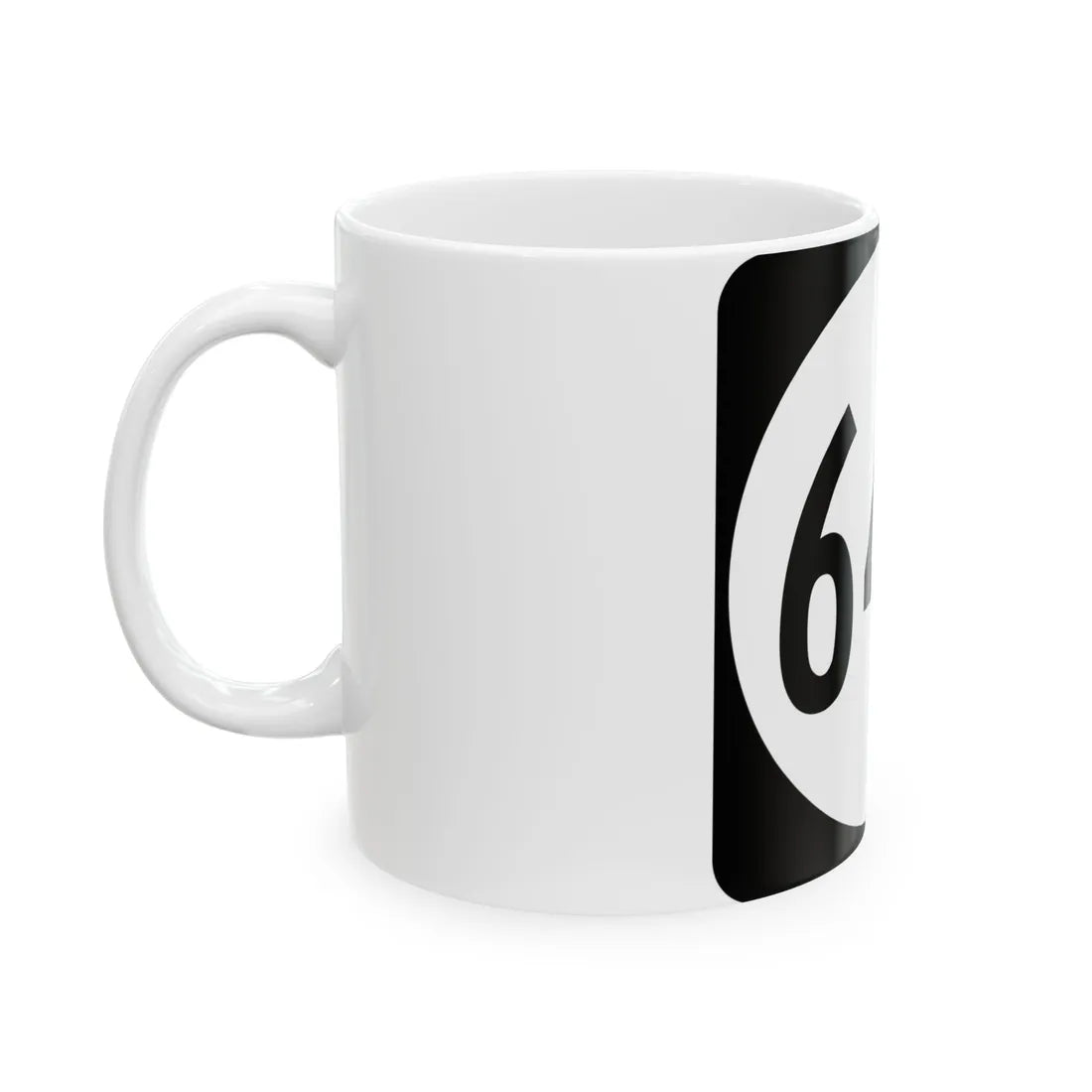 Circle sign 644 Virginia (Virginia) (Road Sign) White Coffee Mug - Go Mug Yourself