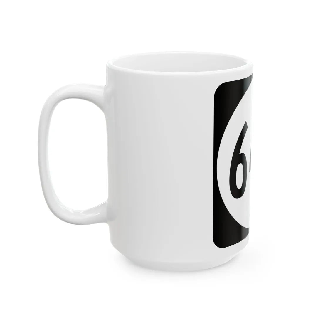 Circle sign 644 Virginia (Virginia) (Road Sign) White Coffee Mug - Go Mug Yourself
