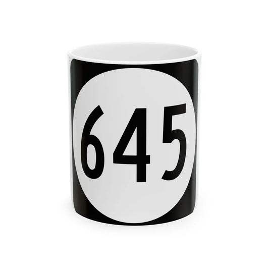 Circle sign 645 Virginia (Virginia) (Road Sign) White Coffee Mug 11oz - Go Mug Yourself