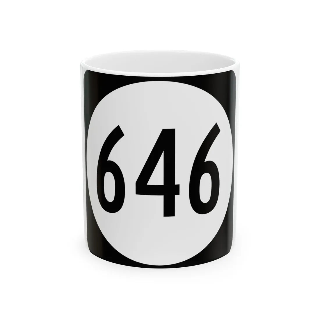 Circle sign 646 Virginia (Virginia) (Road Sign) White Coffee Mug 11oz - Go Mug Yourself