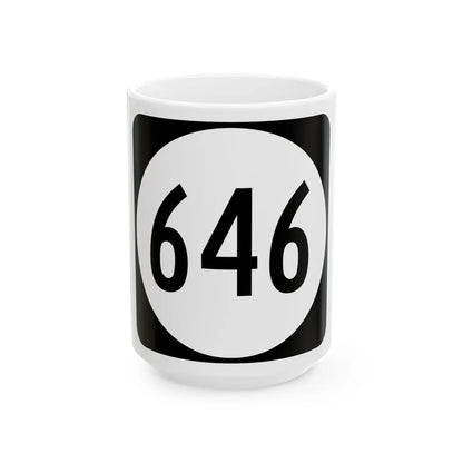 Circle sign 646 Virginia (Virginia) (Road Sign) White Coffee Mug 15oz - Go Mug Yourself