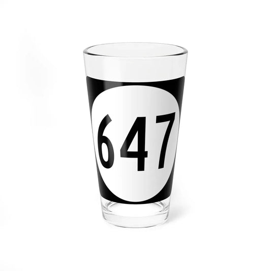 Circle sign 647 Virginia (Virginia) (Road Sign) Pint Glass 16oz 16oz - Go Mug Yourself