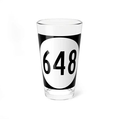 Circle sign 648 Virginia (Virginia) (Road Sign) Pint Glass 16oz 16oz - Go Mug Yourself