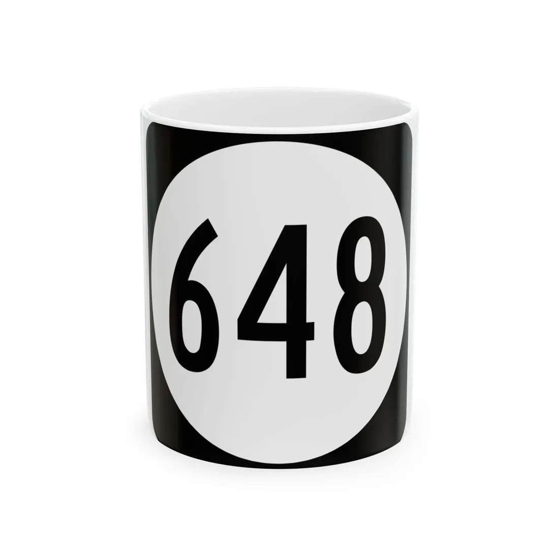 Circle sign 648 Virginia (Virginia) (Road Sign) White Coffee Mug 11oz - Go Mug Yourself