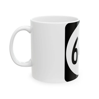 Circle sign 648 Virginia (Virginia) (Road Sign) White Coffee Mug - Go Mug Yourself