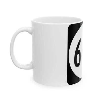 Circle sign 649 Virginia (Virginia) (Road Sign) White Coffee Mug - Go Mug Yourself