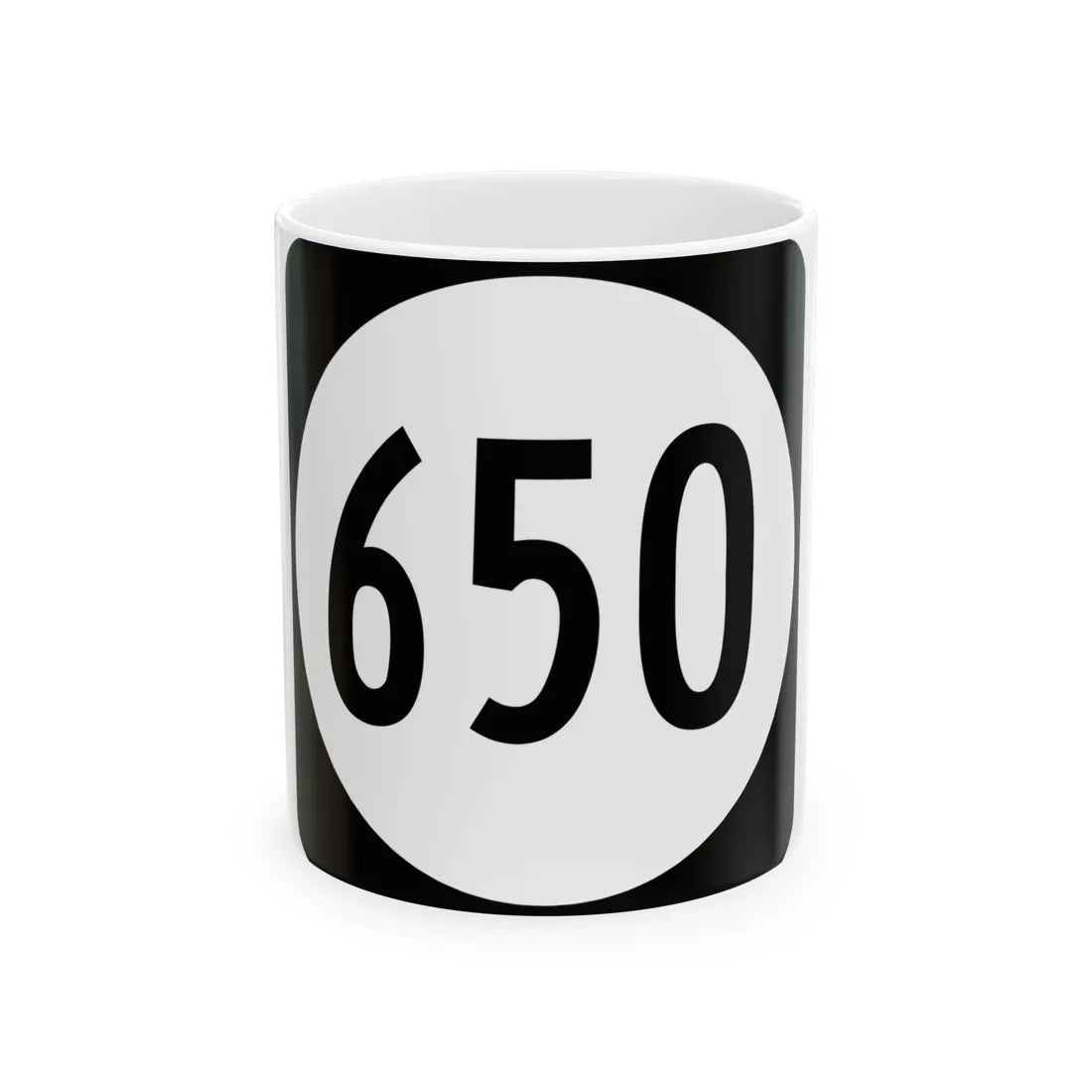 Circle sign 650 Virginia (Virginia) (Road Sign) White Coffee Mug 11oz - Go Mug Yourself