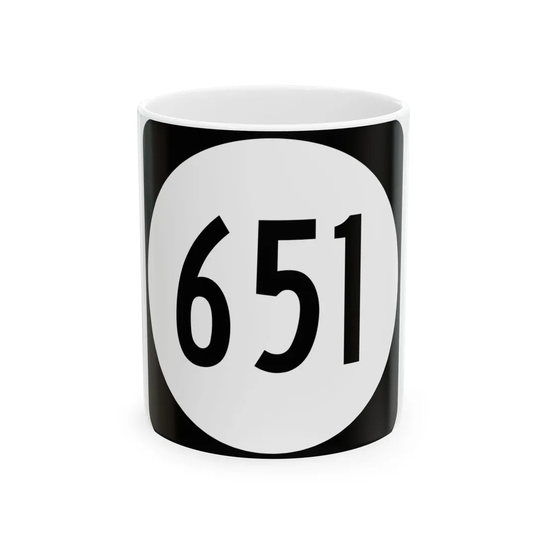 Circle sign 651 Virginia (Virginia) (Road Sign) White Coffee Mug 11oz - Go Mug Yourself