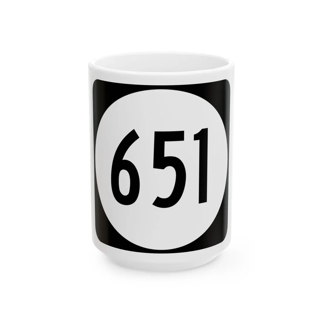Circle sign 651 Virginia (Virginia) (Road Sign) White Coffee Mug 15oz - Go Mug Yourself
